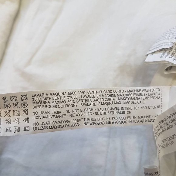 Zara Faux White Leather Jacket w/ Quilted Pattern - Picture 12 of 12